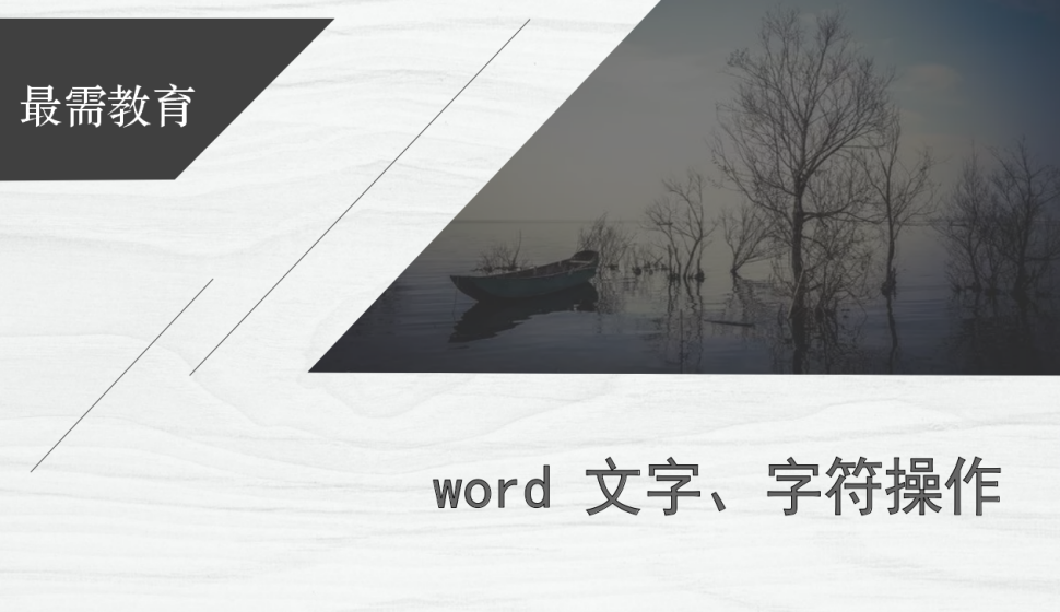 word 文字、字符操作