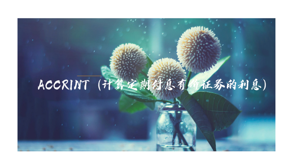 ACCRINT（計算定期付息有價證券的利息）