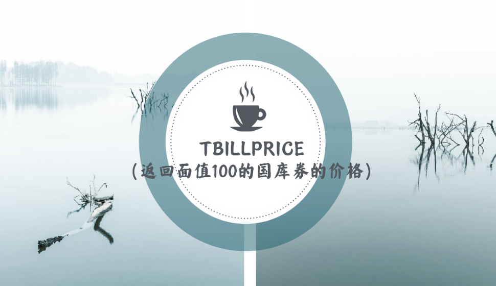 TBILLPRICE（返回面值100的國(guó)庫(kù)券的價(jià)格）